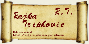 Rajka Tripković vizit kartica
